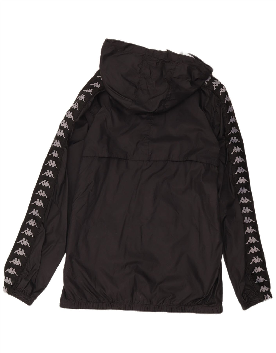 Giacca antipioggia da uomo con cappuccio Kappa UK 42 XL nera in poliammide