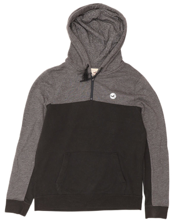 Maglione con cappuccio da uomo HOLLISTER in cotone color block grigio medio