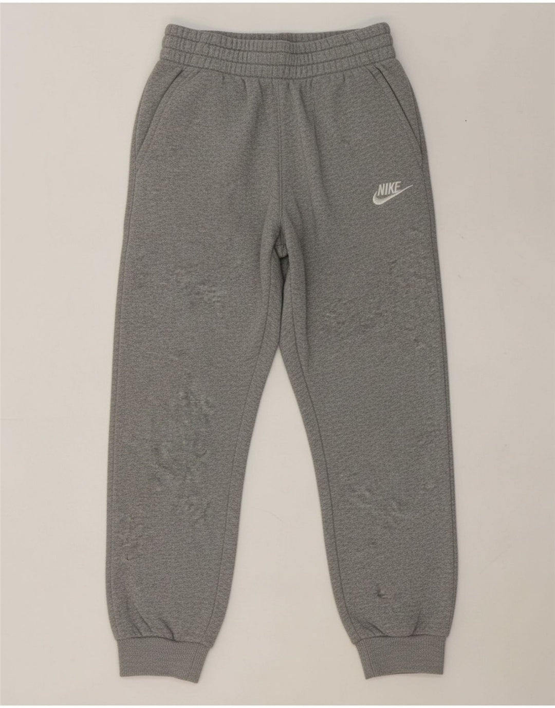 NIKE Boys Tracksuit Trousers Joggers 10-11 Years Medium Grey Cotton