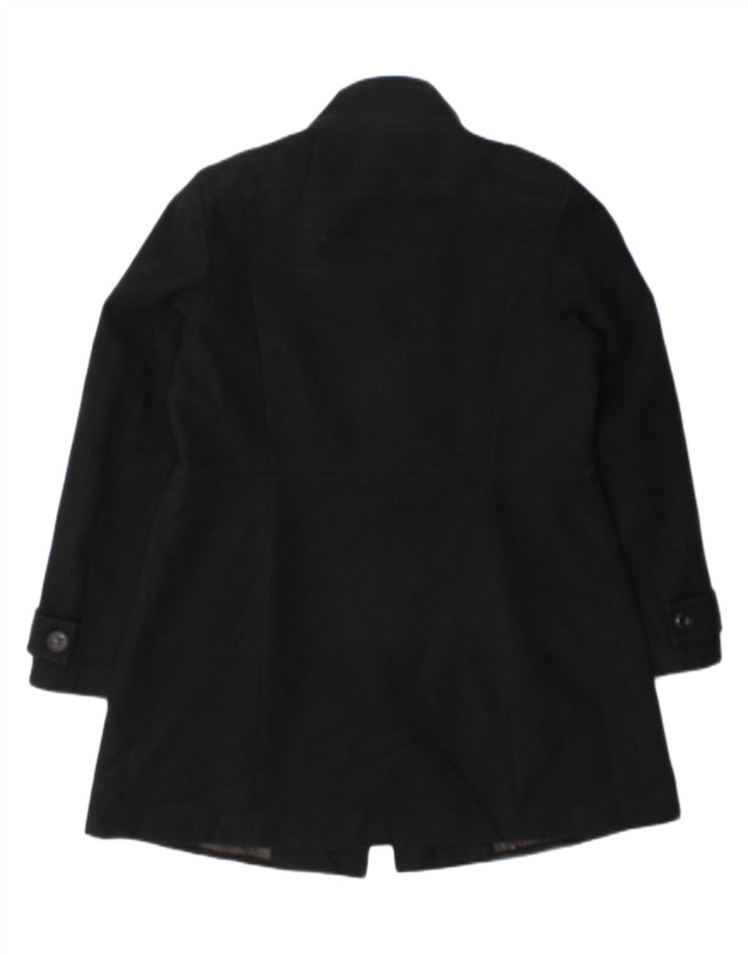 Cappotto doppiopetto da donna Marks & Spencer UK 14 poliestere nero medio