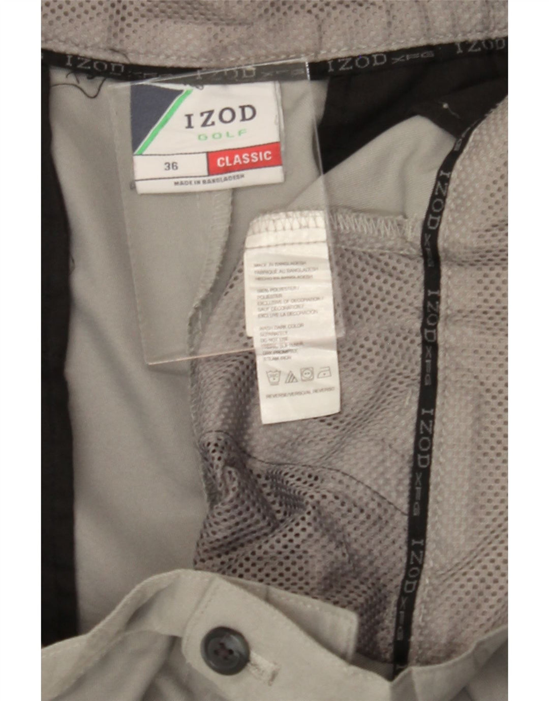 IZOD Mens Cargo Shorts W36 Large Grey Polyester Vintage Izod and Second-Hand Izod from Messina Hembry 