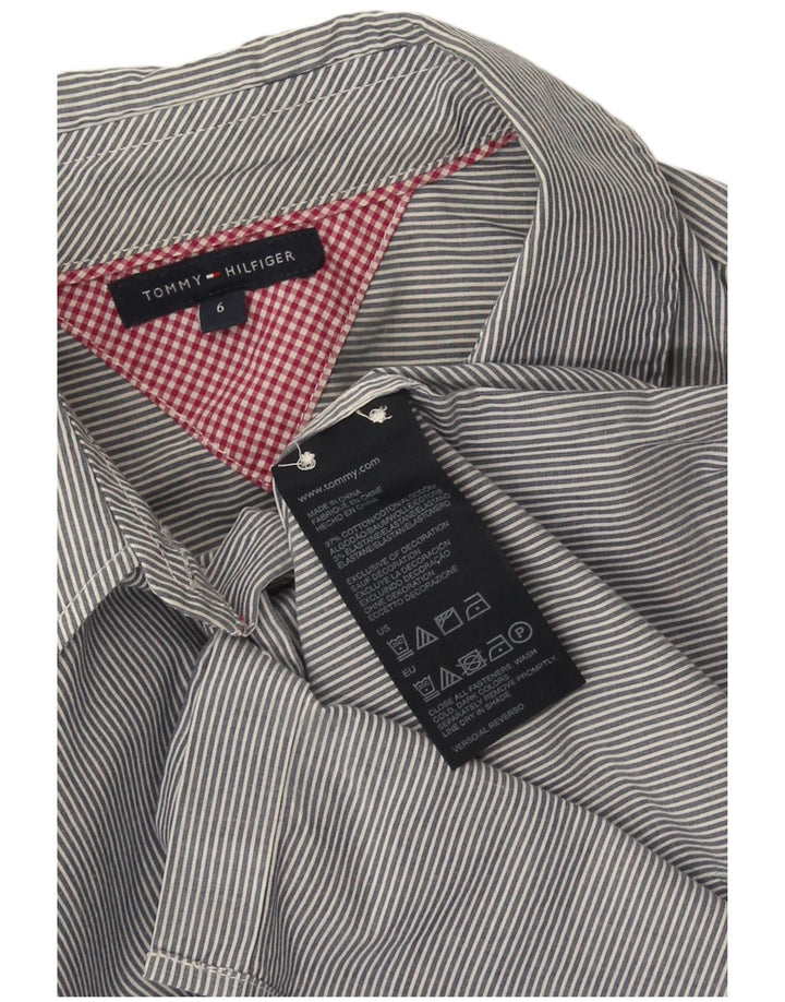 Camicia da donna Tommy Hilfiger US 6 cotone gessato grigio medio
