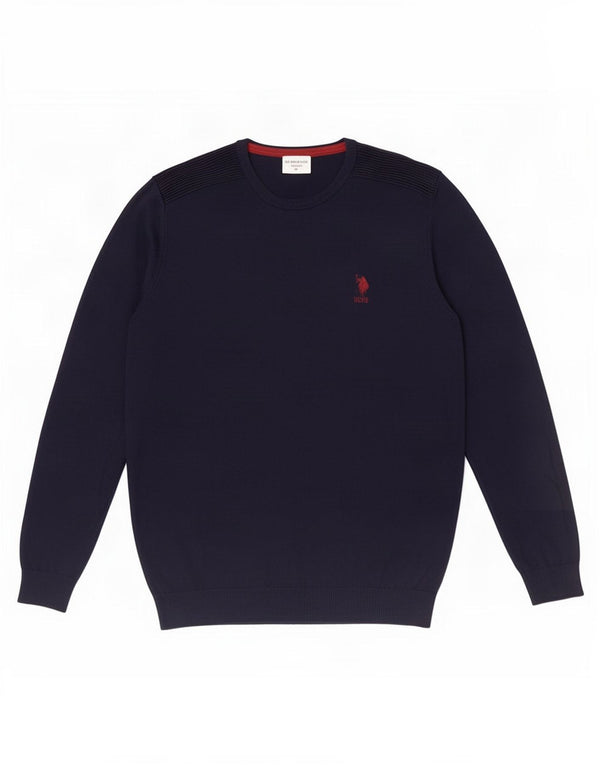 Polo Assn. Maglione maglione girocollo da uomo blu navy medio