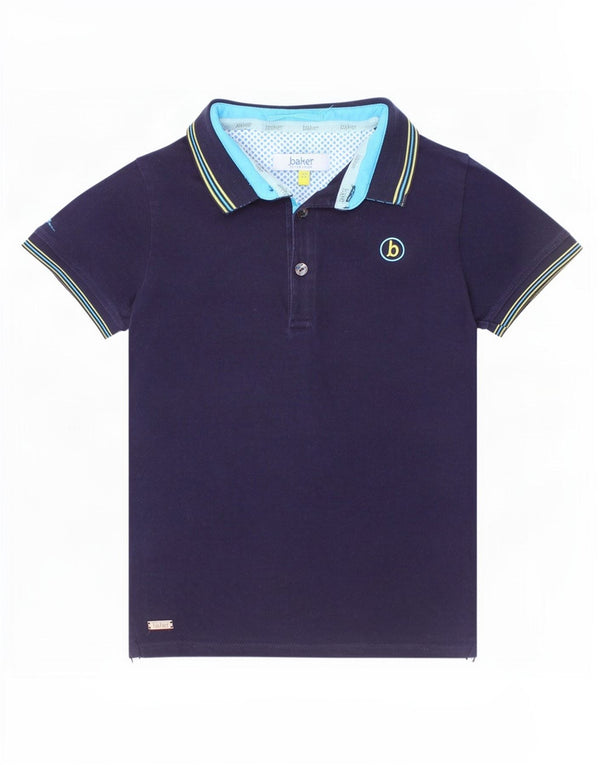 Polo Ted Baker da bambino 6-7 anni in cotone a righe blu navy