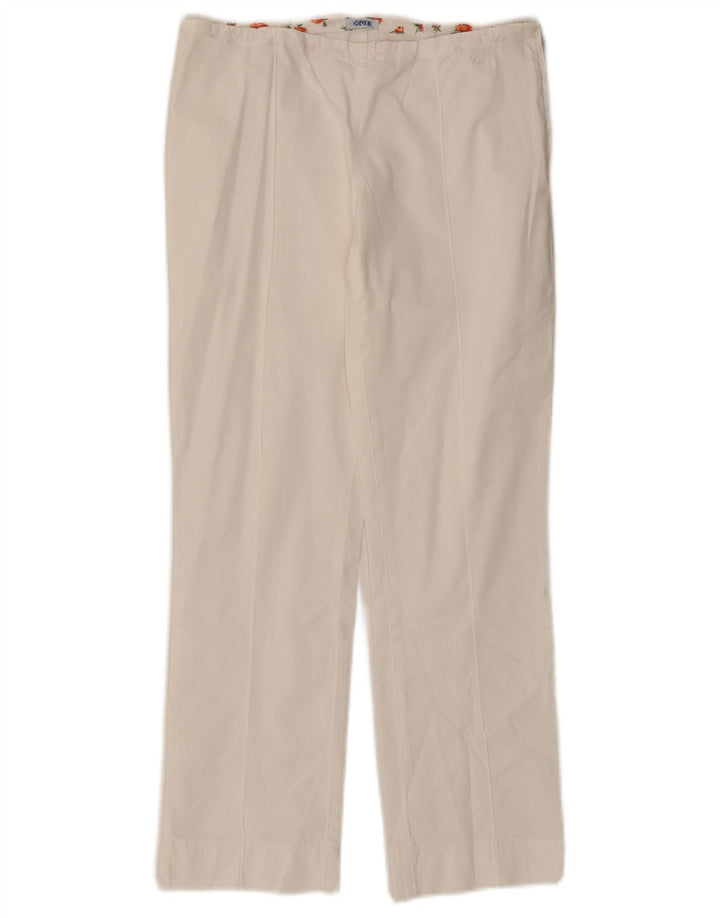Pantaloni casual dritti da donna Onyx W28 L25 bianchi