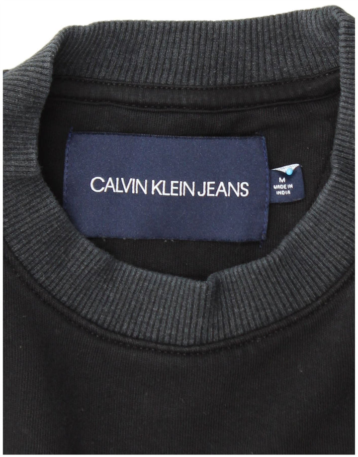CALVIN KLEIN JEANS Felpa Uomo Maglione Medio Nero Cotone
