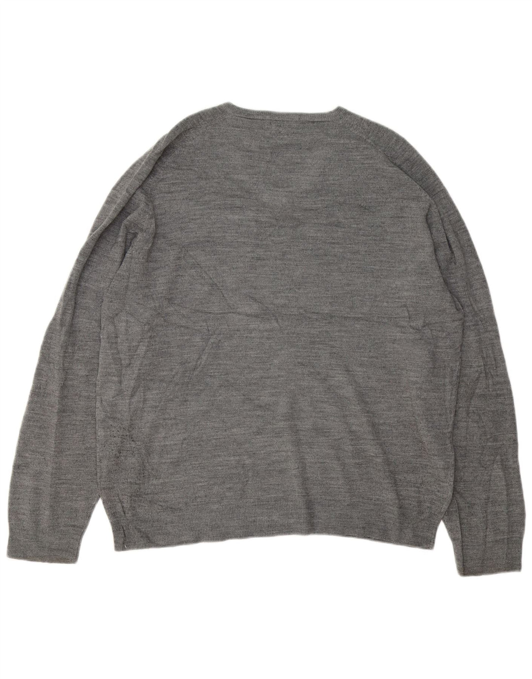 Maglione maglione con scollo a V blu Harbour da uomo Marks & Spencer XL grigio chiazzato