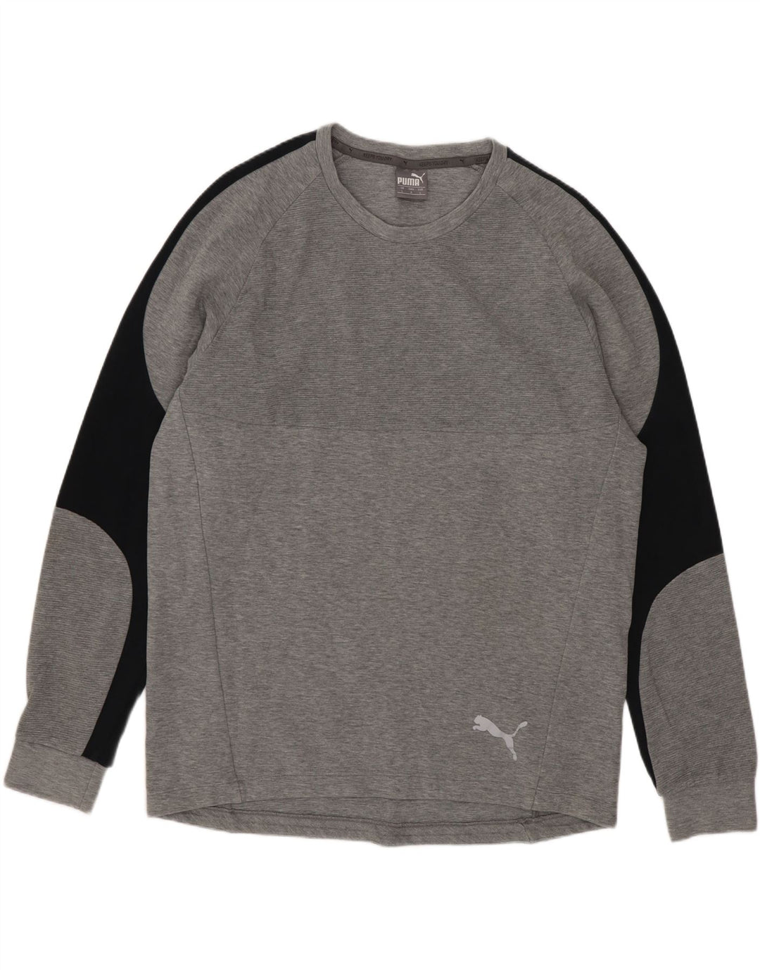 Maglia Puma da uomo a maniche lunghe grande in cotone color block grigio