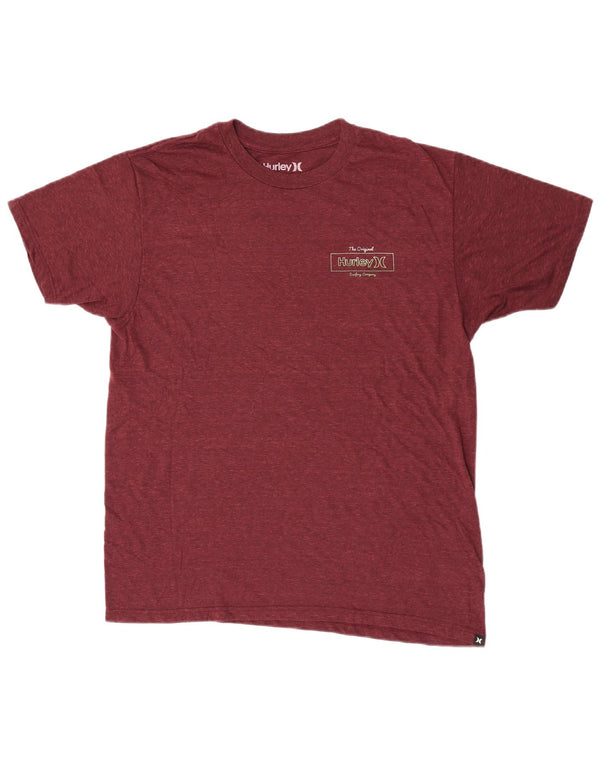T-shirt da uomo Hurley Top grande in poliestere screziato bordeaux