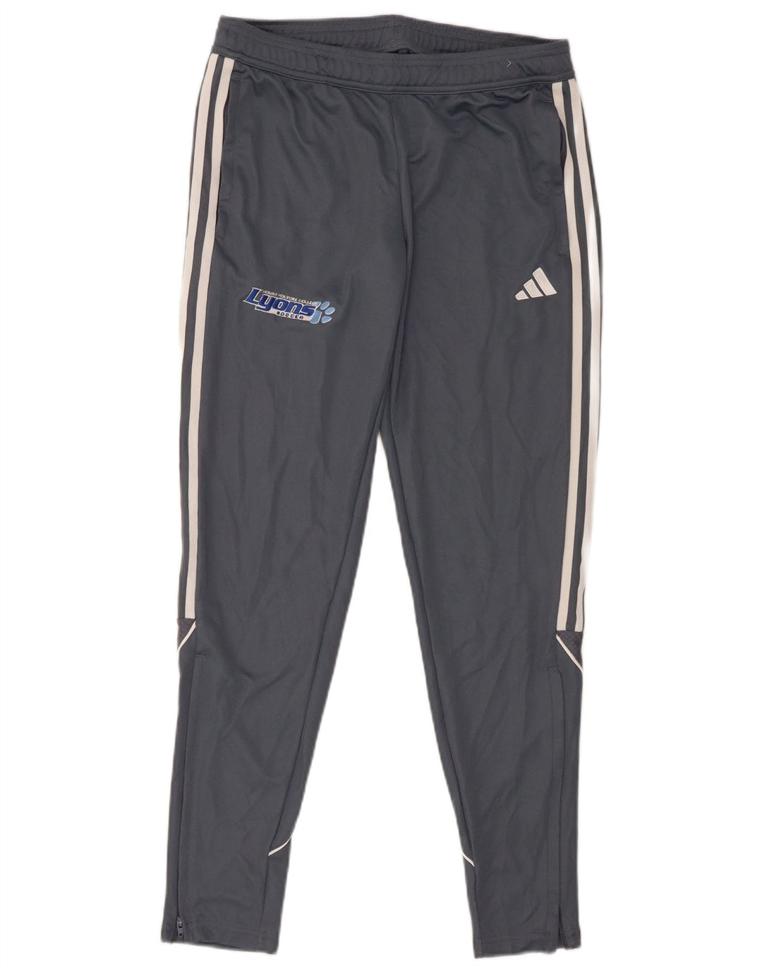 Pantaloni da tuta con grafica Adidas da donna UK 12/14 Grigio medio