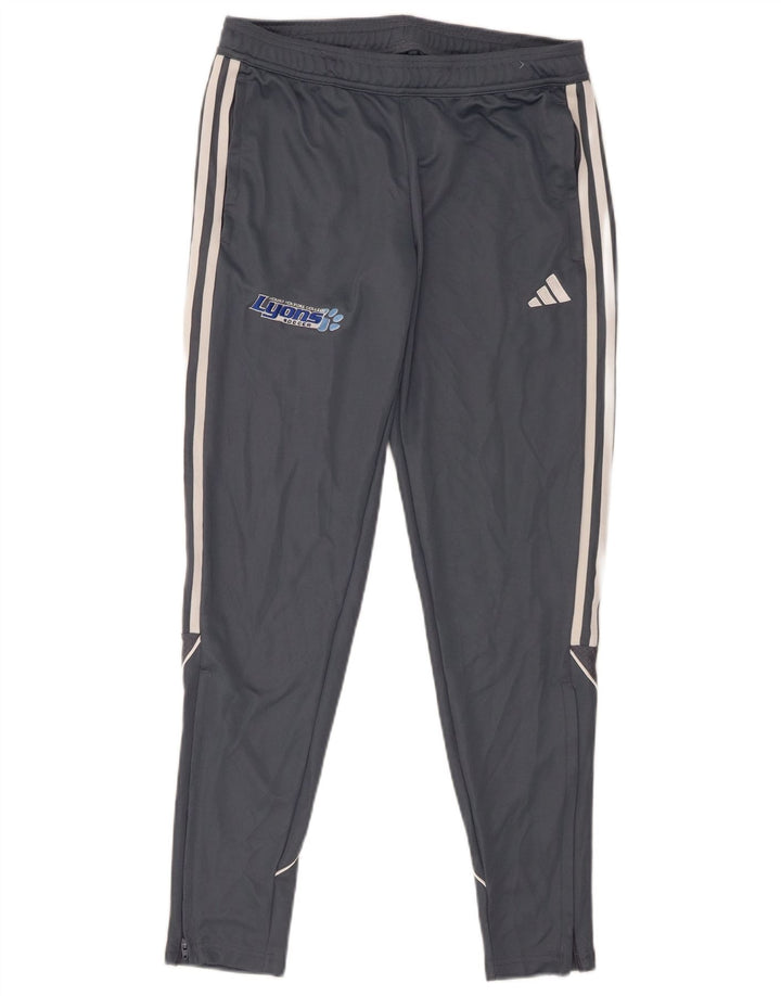 Pantaloni da tuta con grafica Adidas da donna UK 12/14 Grigio medio