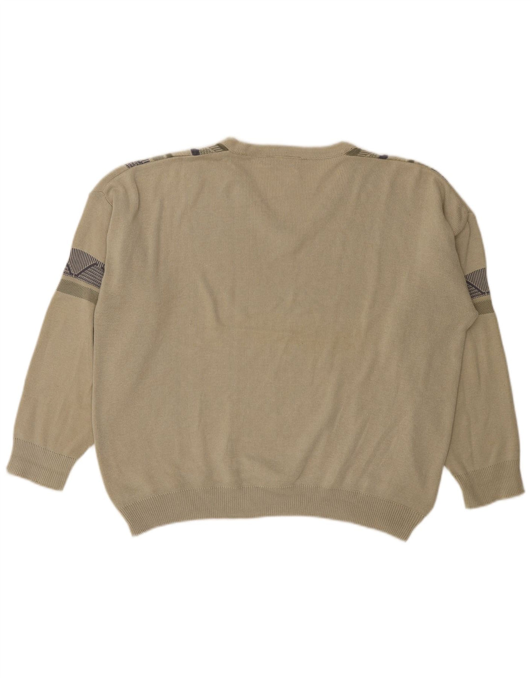 Maglione da uomo con scollo a V Farah, grande acrilico geometrico verde