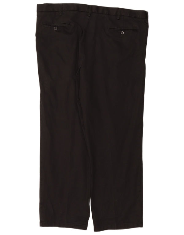 DOCKERS Pantaloni chino con pegging da uomo vestibilità classica W42 L32 cotone nero