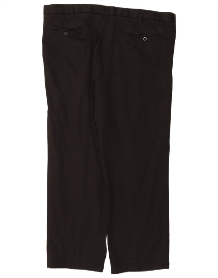 DOCKERS Pantaloni chino con pegging da uomo vestibilità classica W42 L32 cotone nero