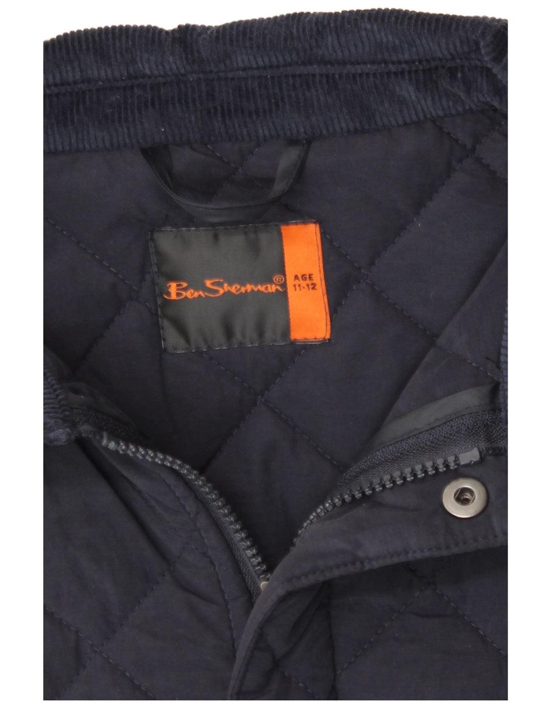 Giacca trapuntata da ragazzo Ben Sherman 11-12 anni in cotone blu navy classico
