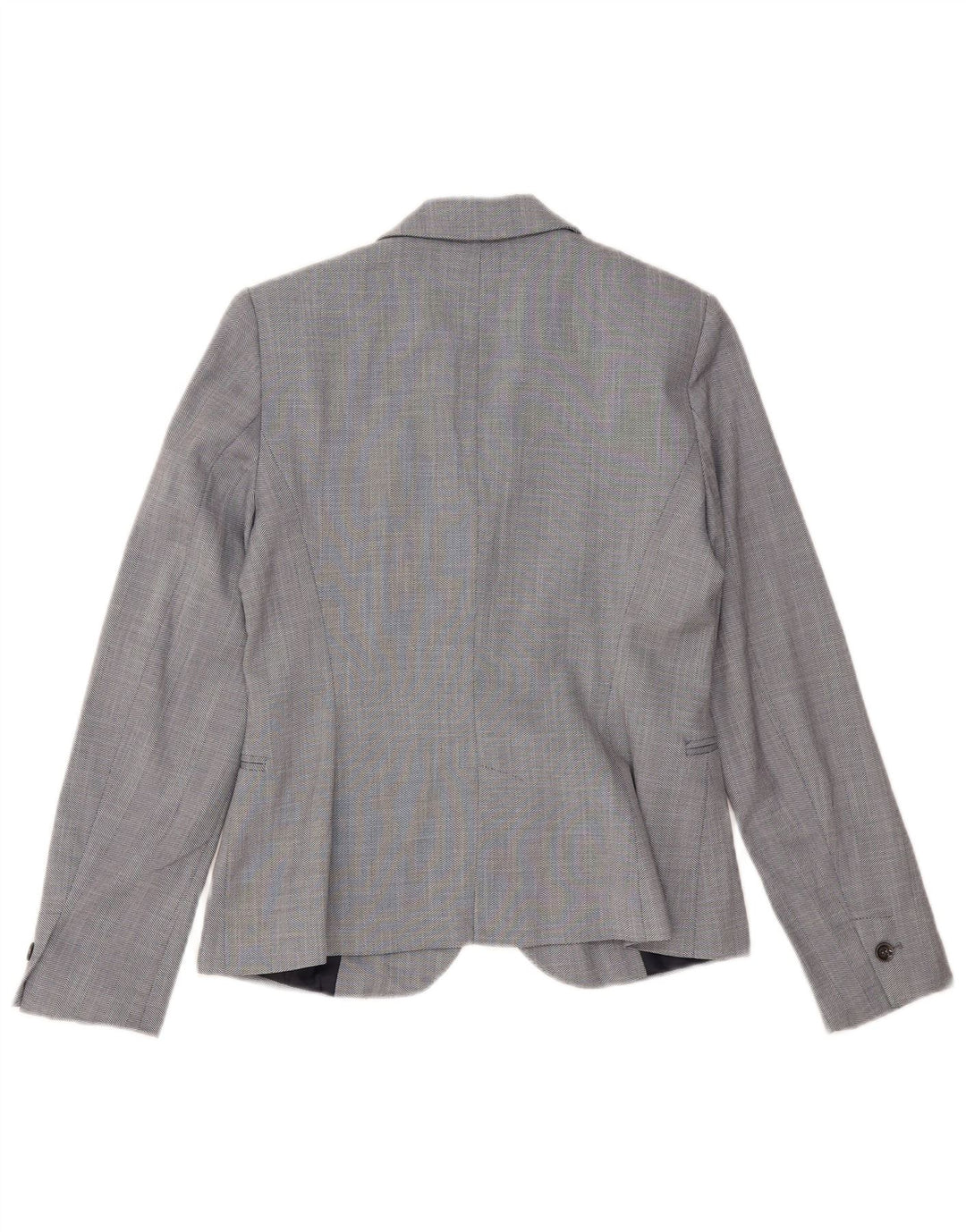 Giacca Blazer a 1 Bottone da Donna ZARA EU 36 XS Poliestere Chevron Grigio