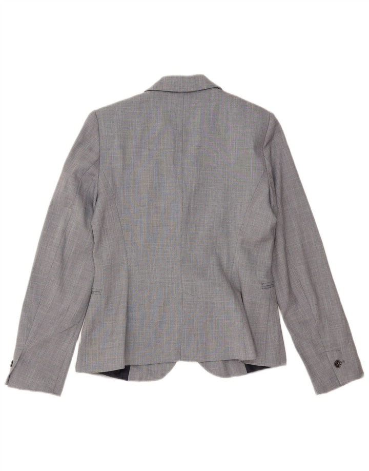 Giacca Blazer a 1 Bottone da Donna ZARA EU 36 XS Poliestere Chevron Grigio