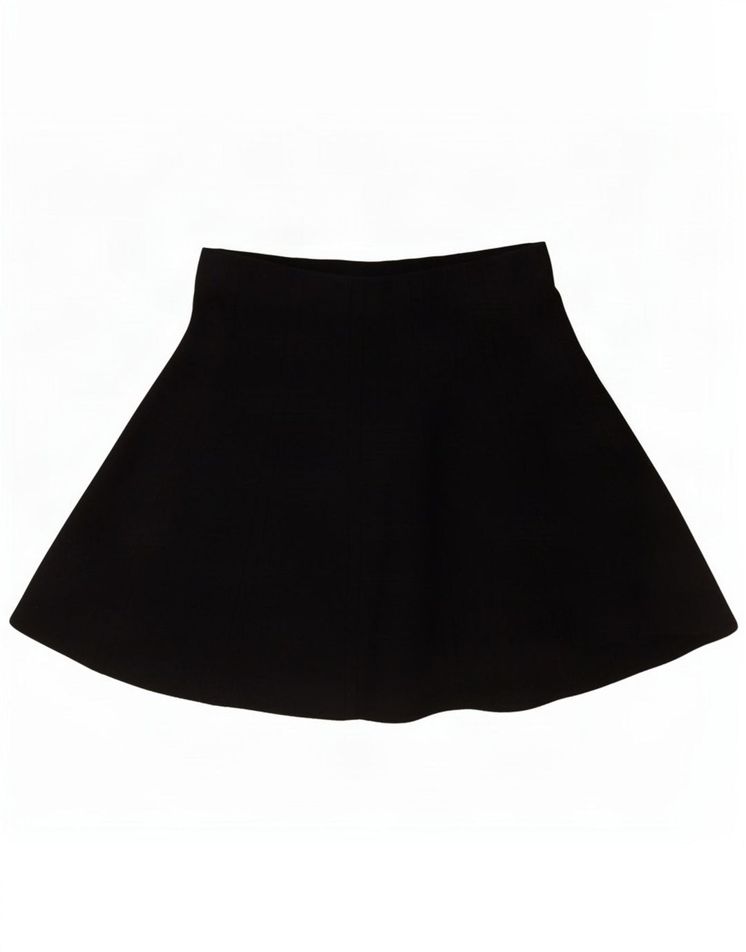 Minigonna a vita alta da donna Zara grande W30 viscosa nera
