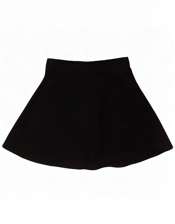 Minigonna a vita alta da donna Zara grande W30 viscosa nera