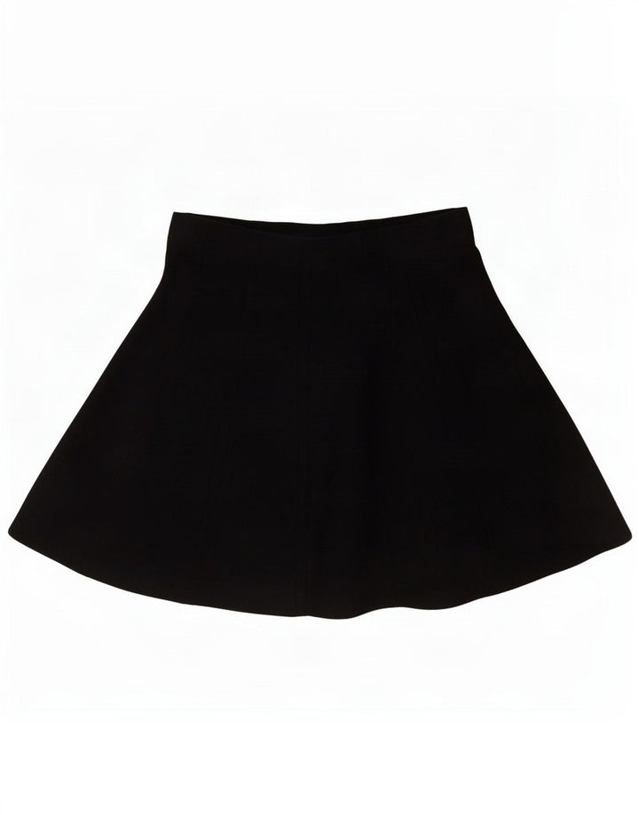 Minigonna a vita alta da donna Zara grande W30 viscosa nera