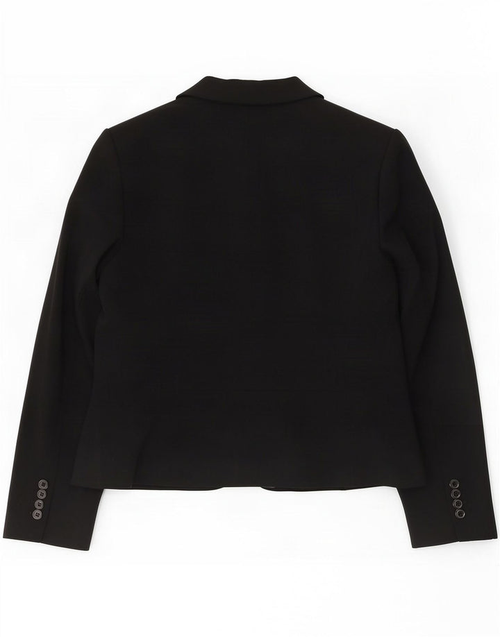 Giacca blazer a 2 bottoni Marks & Spencer da donna UK 14 poliestere nero medio