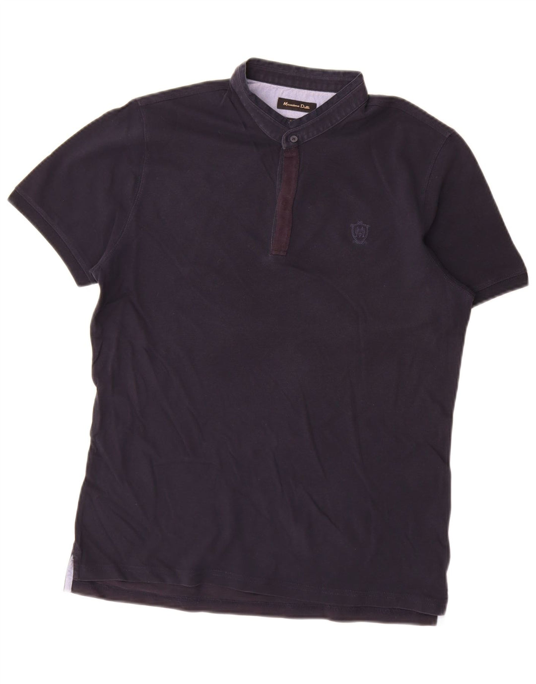 Polo da uomo Massimo Dutti grande in cotone blu navy