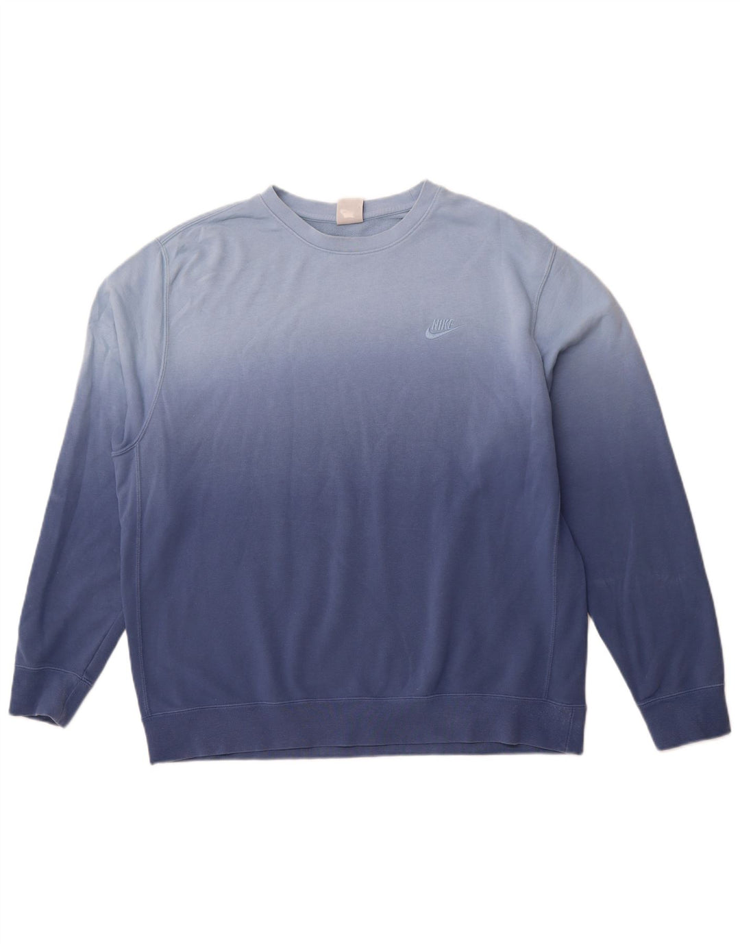 NIKE Felpa da uomo Maglione XL Blu Colourblock in cotone