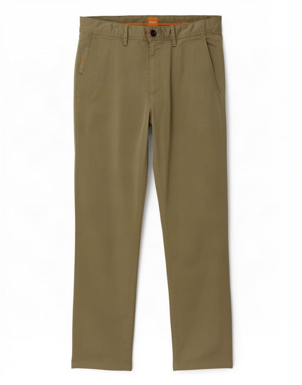 Pantaloni chino vestibilità regolare da uomo Hugo Boss W30 L29 cotone kaki
