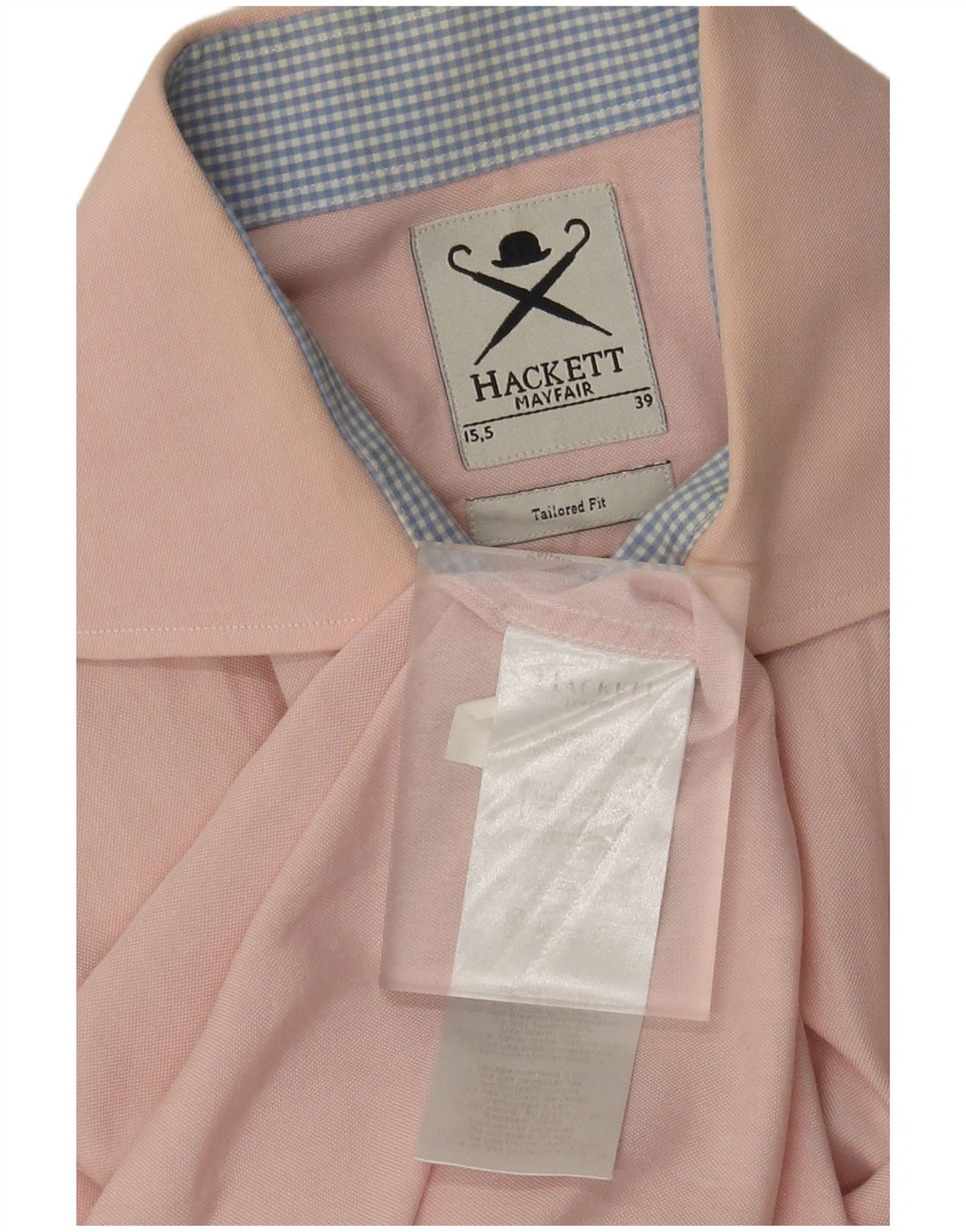 Camicia formale da uomo su misura Hackett taglia 15 39 cotone rosa medio