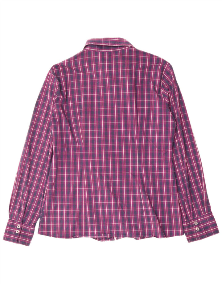 Camicia da donna BENETTON UK 16 Cotone a quadri viola grande