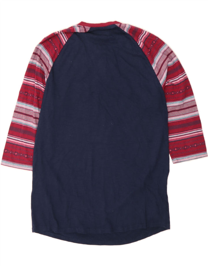 VANS Mens Top 3/4 Sleeve Large Navy Blue Colourblock Vintage Vans and Second-Hand Vans from Messina Hembry 