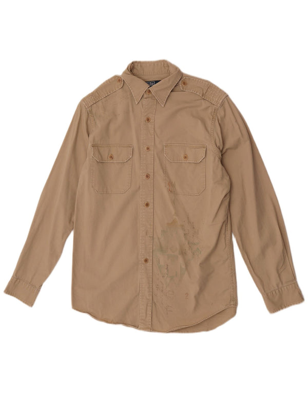 Camicia da uomo Polo Ralph Lauren in cotone beige medio