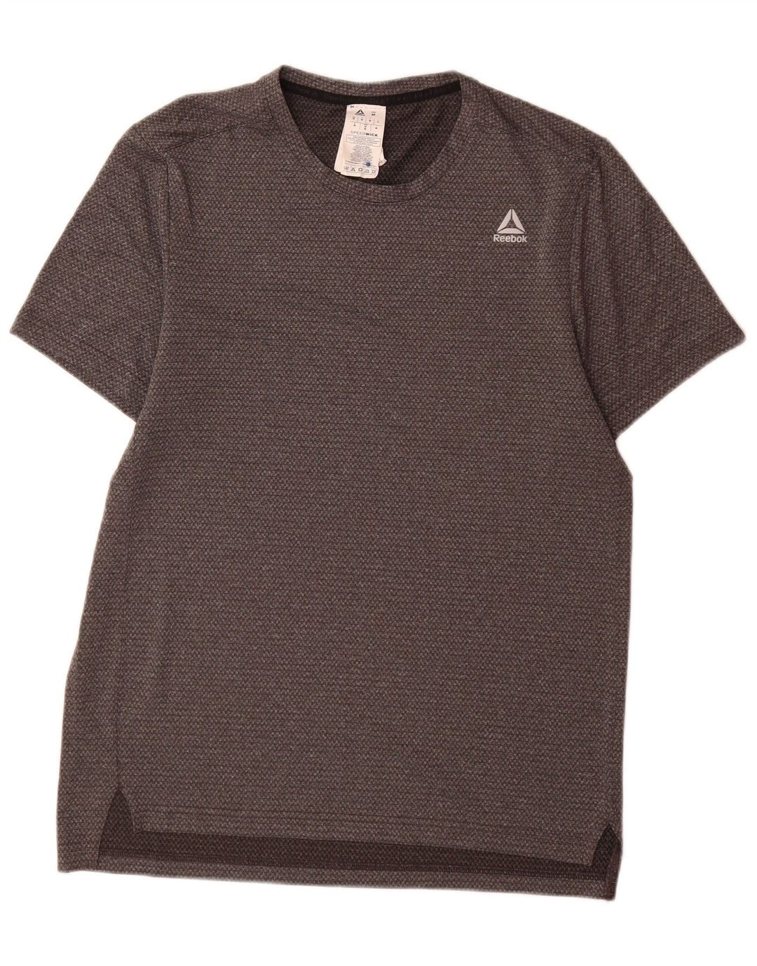 T-shirt Reebok Speedwick da uomo in poliestere grigio medio