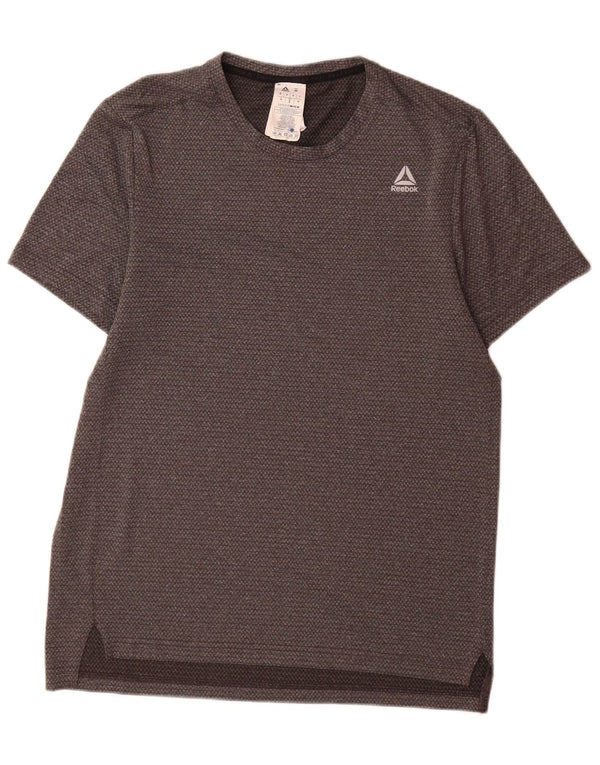 T-shirt Reebok Speedwick da uomo in poliestere grigio medio