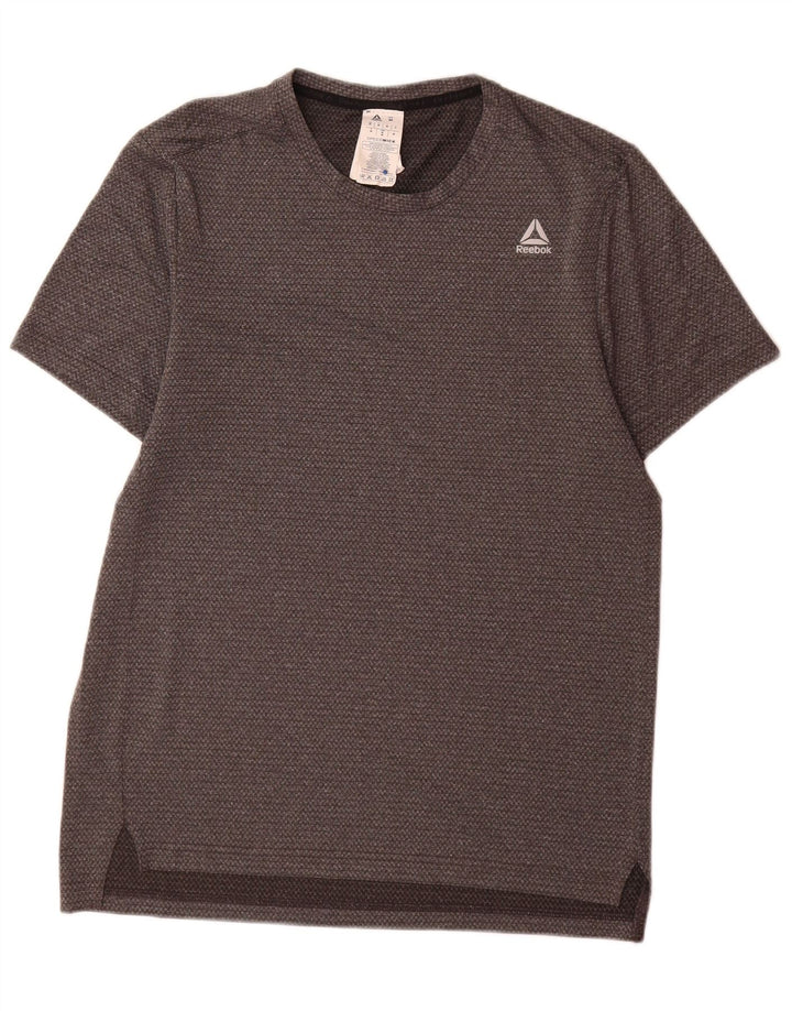 T-shirt Reebok Speedwick da uomo in poliestere grigio medio