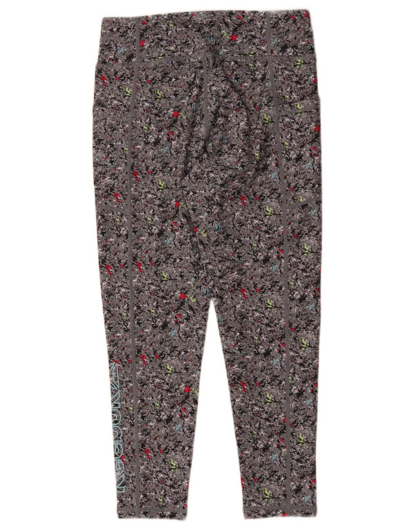 Leggings Reebok Bambina 10-11 Anni Large Grigio Floreale Poliestere