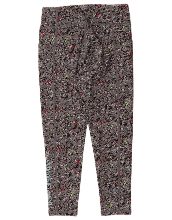 Leggings Reebok Bambina 10-11 Anni Large Grigio Floreale Poliestere