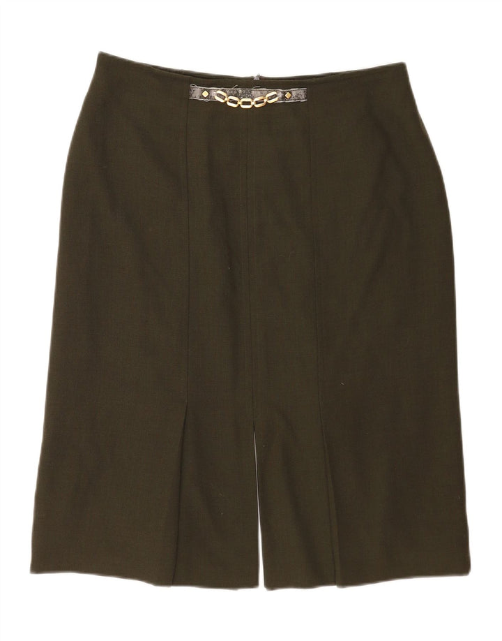 Gonna dritta da donna ARA UK 18 XL W34 poliestere kaki