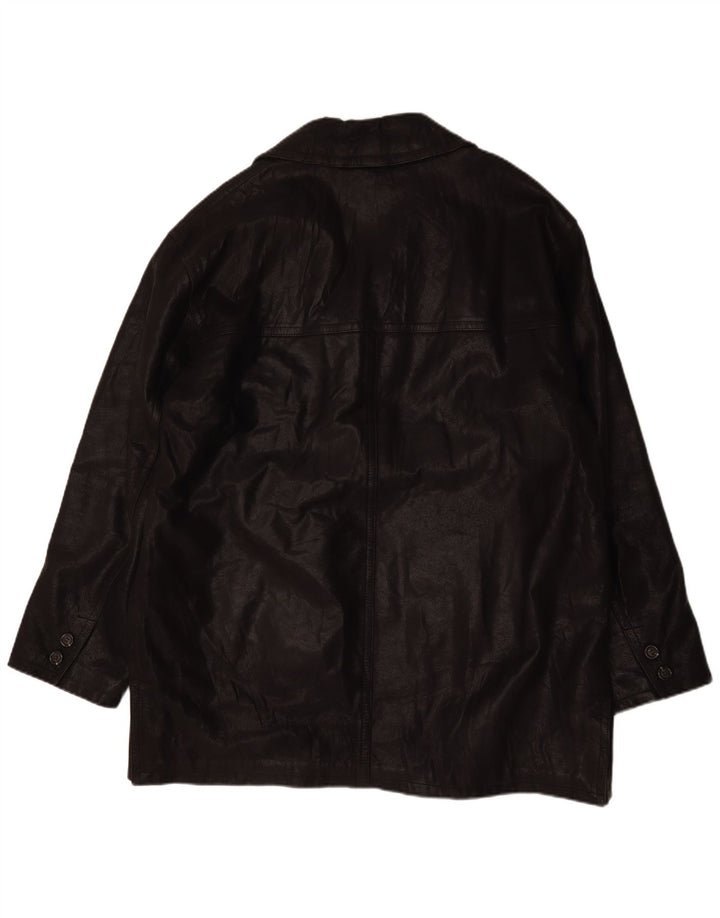 Giacca in pelle da uomo Brooklyn UK 44 2XL Nera