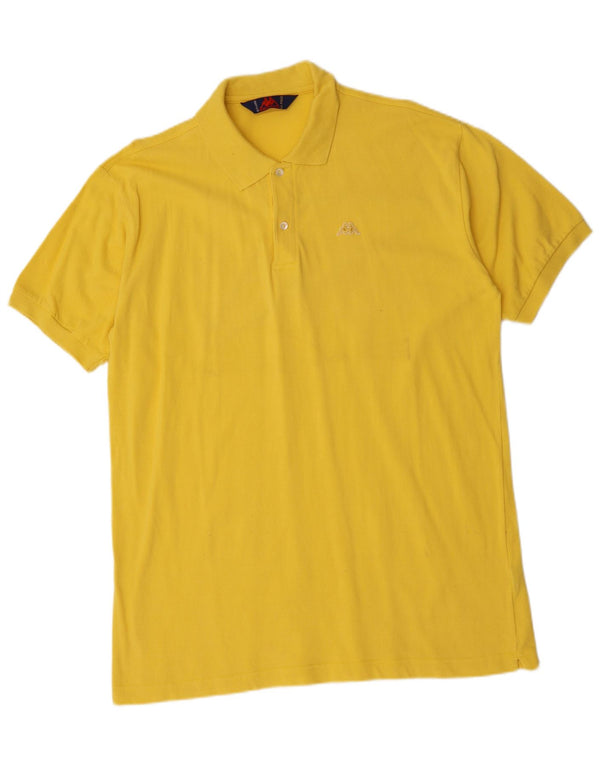 Polo da uomo KAPPA 2XL in cotone giallo