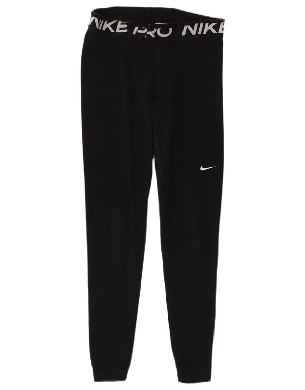 Leggings grafici da donna Nike UK 12 medio nero poliestere