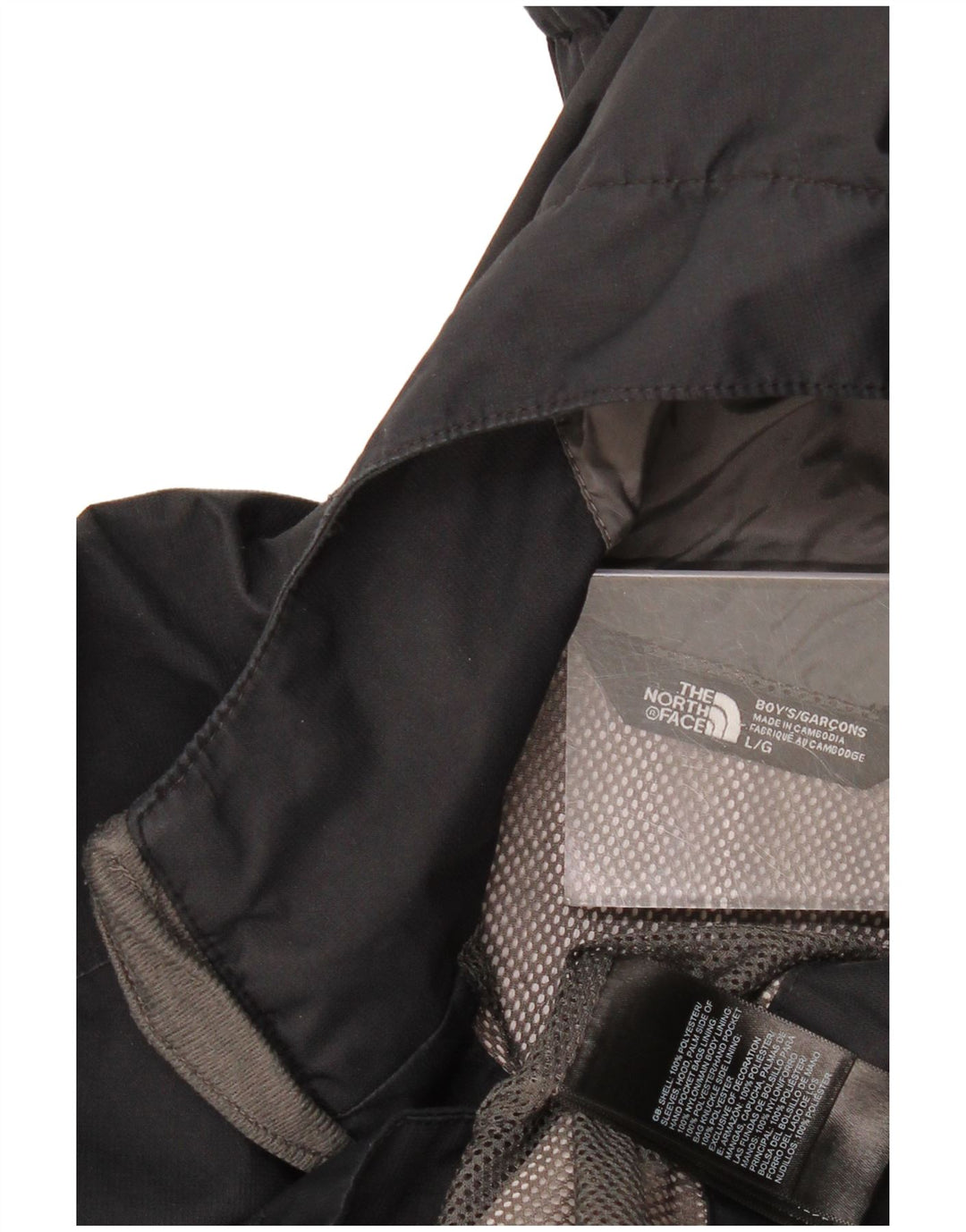 Giacca antipioggia con cappuccio The North Face da ragazzo 11-12 anni grande in poliestere nero