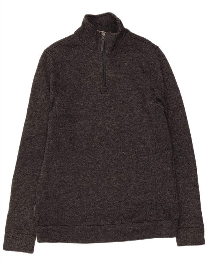 MOUNTAIN WAREHOUSE Felpa da uomo con zip e collo maglione grigio medio screziato