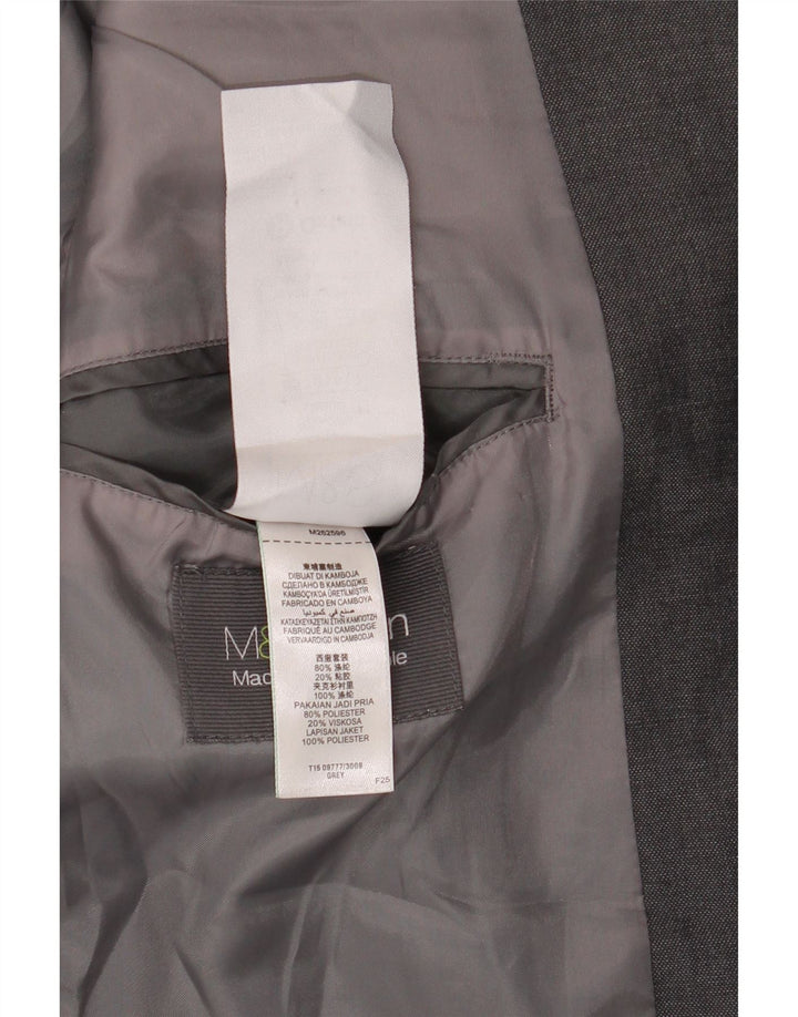 Giacca blazer a 2 bottoni da uomo Marks & Spencer UK 38 Poliestere grigio medio