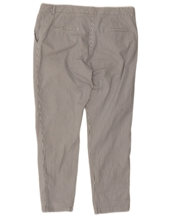 Pantaloni chino da donna Marks & Spencer UK 14 Large W36 L27 Gessato bianco