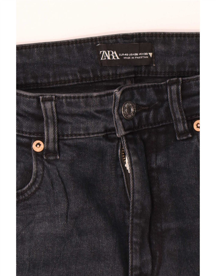 Jeans bootcut corti a vita alta da donna Zara EU 40 medio W30 L25 neri