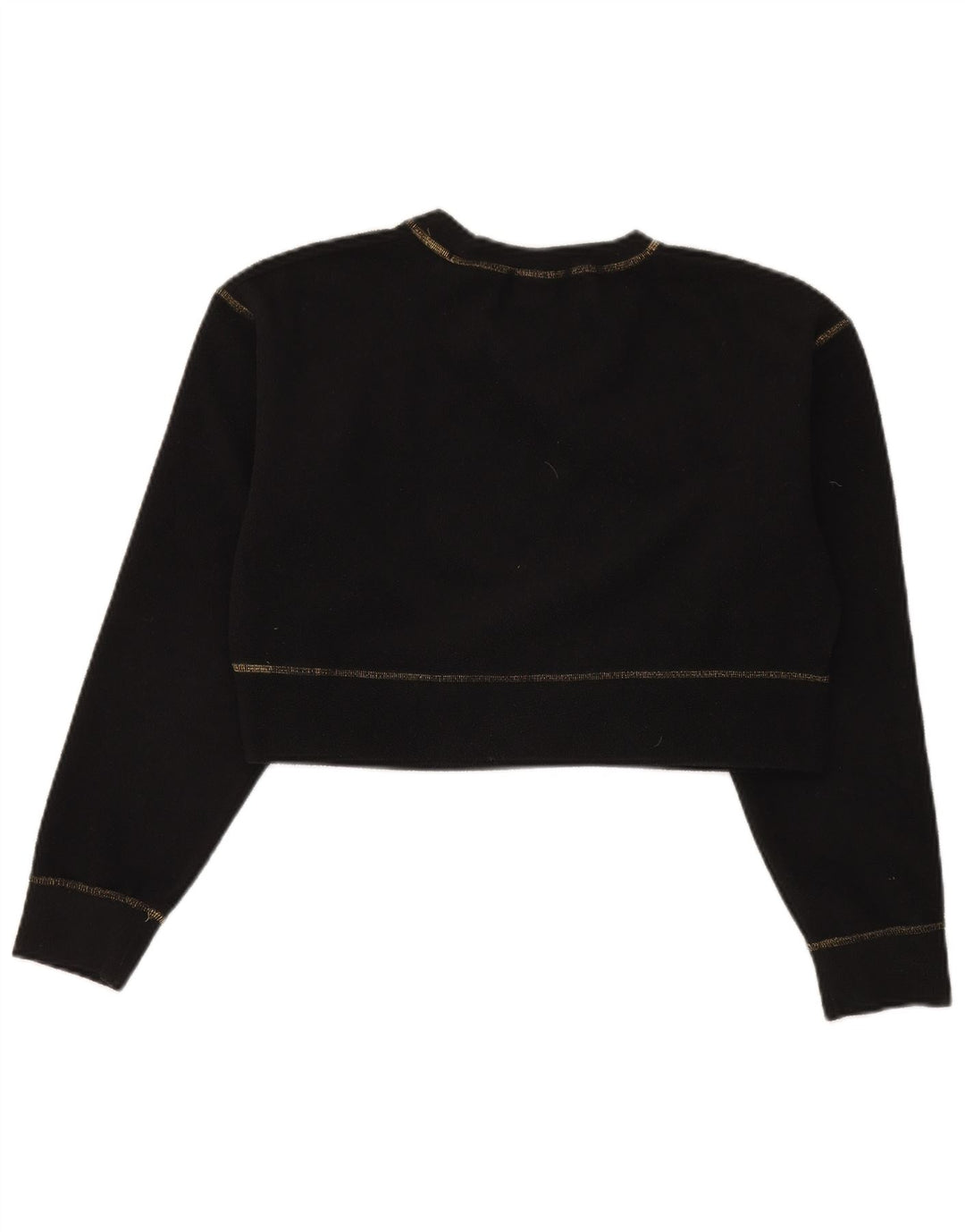 Maglione corto in pile da donna Nike UK 10 piccolo poliestere nero