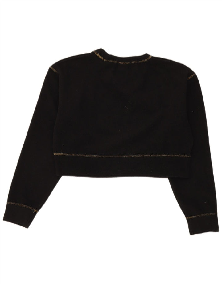 Maglione corto in pile da donna Nike UK 10 piccolo poliestere nero