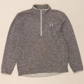 Felpa da uomo Under Armour con collo con zip, maglione, poliestere chiazzato grigio medio
