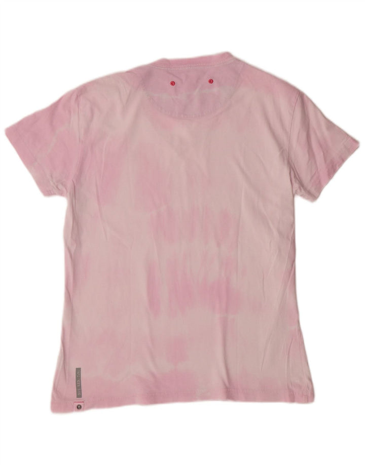 T-shirt da uomo Gas UK 14 cotone tie dye rosa medio